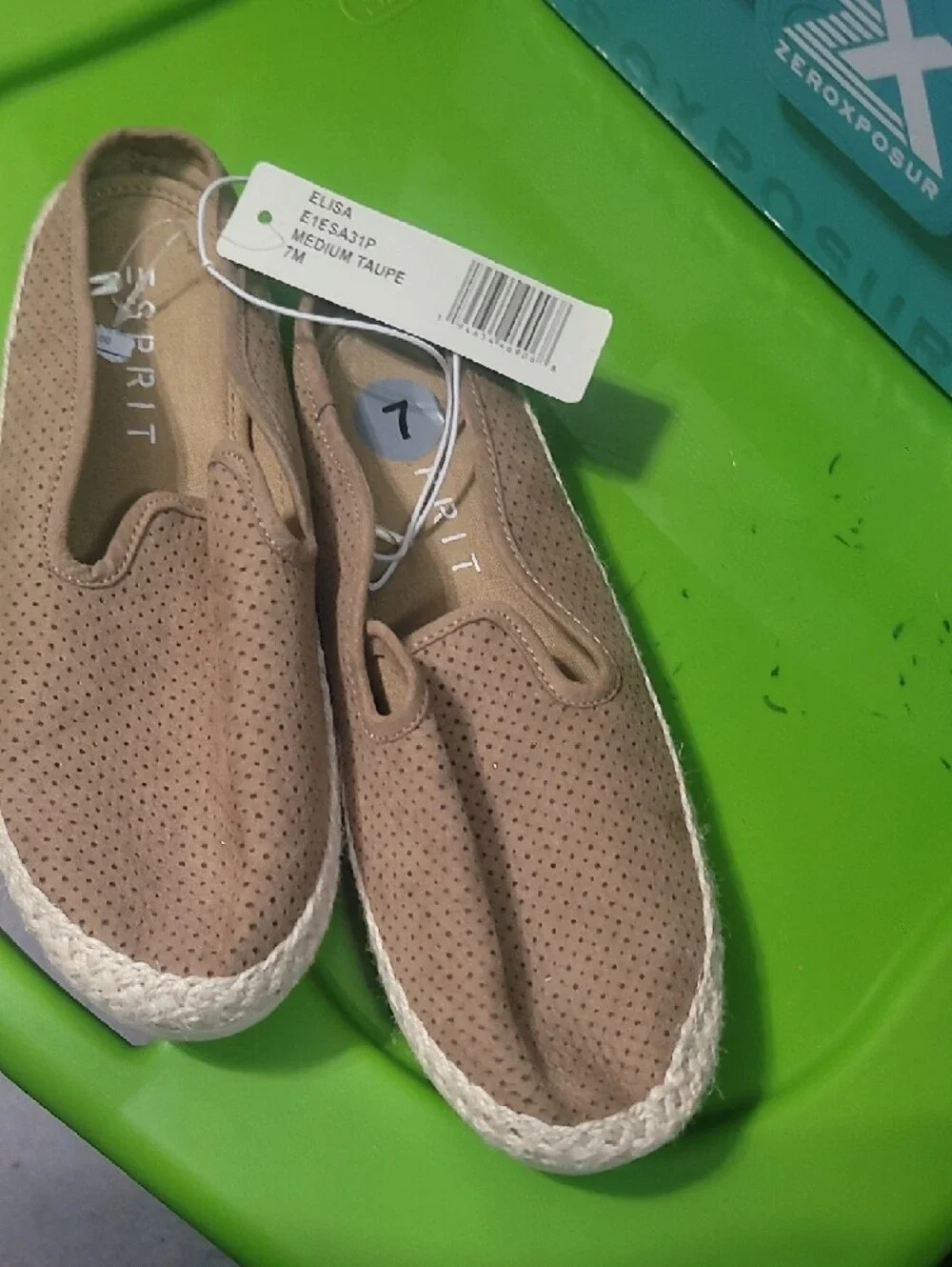 NWT Esprit Neema Espadrille Mules Flats Slip Ons Size 7 Women - Picture 2 of 5